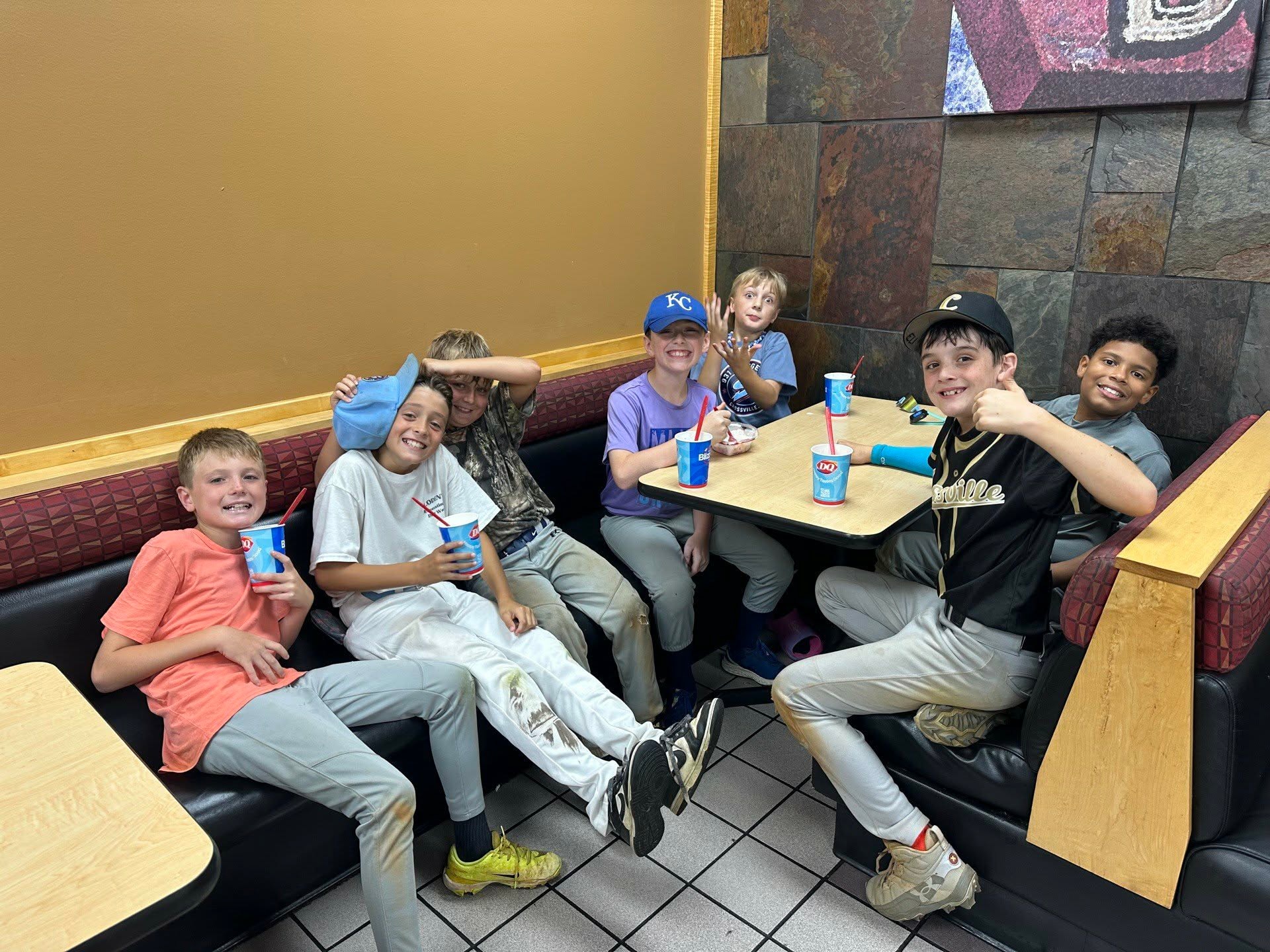 Torch team at Dairy Queen after a game