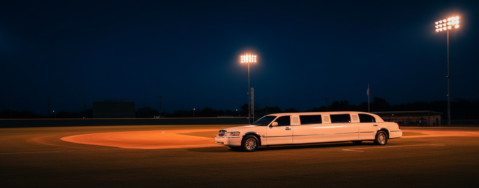 Torch players in the team limo